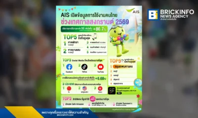 AIS เผยอินไซต์สงกรานต์ 2569 พบยอดใช้ 5G โต 86% นักท่องเที่ยวจีน-สหรัฐฯ แห่เข้าไทย ดันยอดโรมมิ่งพุ่ง ด้านหาดพัทยาครองแชมป์จุดเล่นน้ำดาต้าสูงสุด