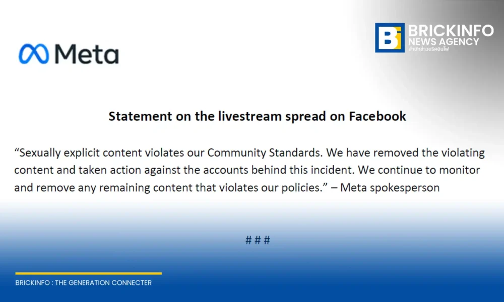 Meta addresses explicit sexual live streams appearing on Thai Facebook feeds as the DE Ministry and IDMB prepare strict legal countermeasures.