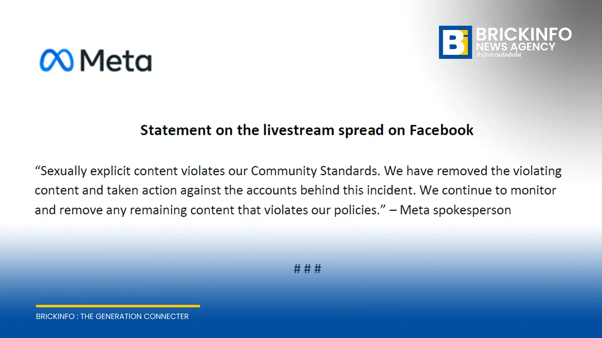 Meta addresses explicit sexual live streams appearing on Thai Facebook feeds as the DE Ministry and IDMB prepare strict legal countermeasures.