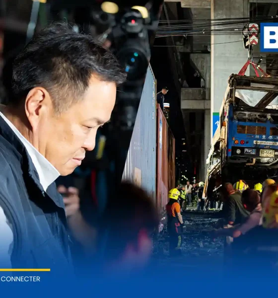 นายอนุทิน ชาญวีรกูล นายกรัฐมนตรี ได้เดินทางมายังจุดเกิดเหตุ สะเทือนขวัญ รถไฟขนสินค้าพุ่งชนรถเมล์สาย 206 บริเวณจุดตัดอโศก-ดินแดง ไฟลุกท่วมดับ 8 ราย เจ็บ 30 ราย