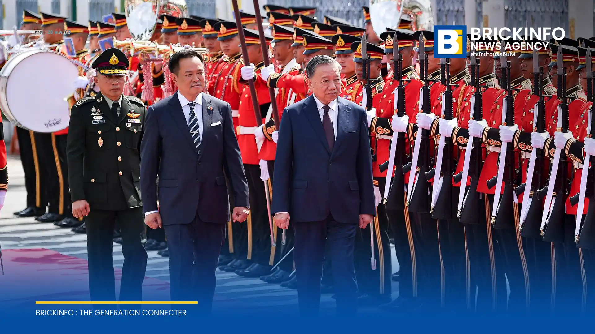 นายกฯ อนุทิน ชาญวีรกูล ต้อนรับ โต เลิม ประธานาธิบดีเวียดนาม เยือนไทยอย่างเป็นทางการ ณ ทำเนียบรัฐบาล มุ่งยกระดับความร่วมมือเศรษฐกิจ การค้า และความมั่นคง