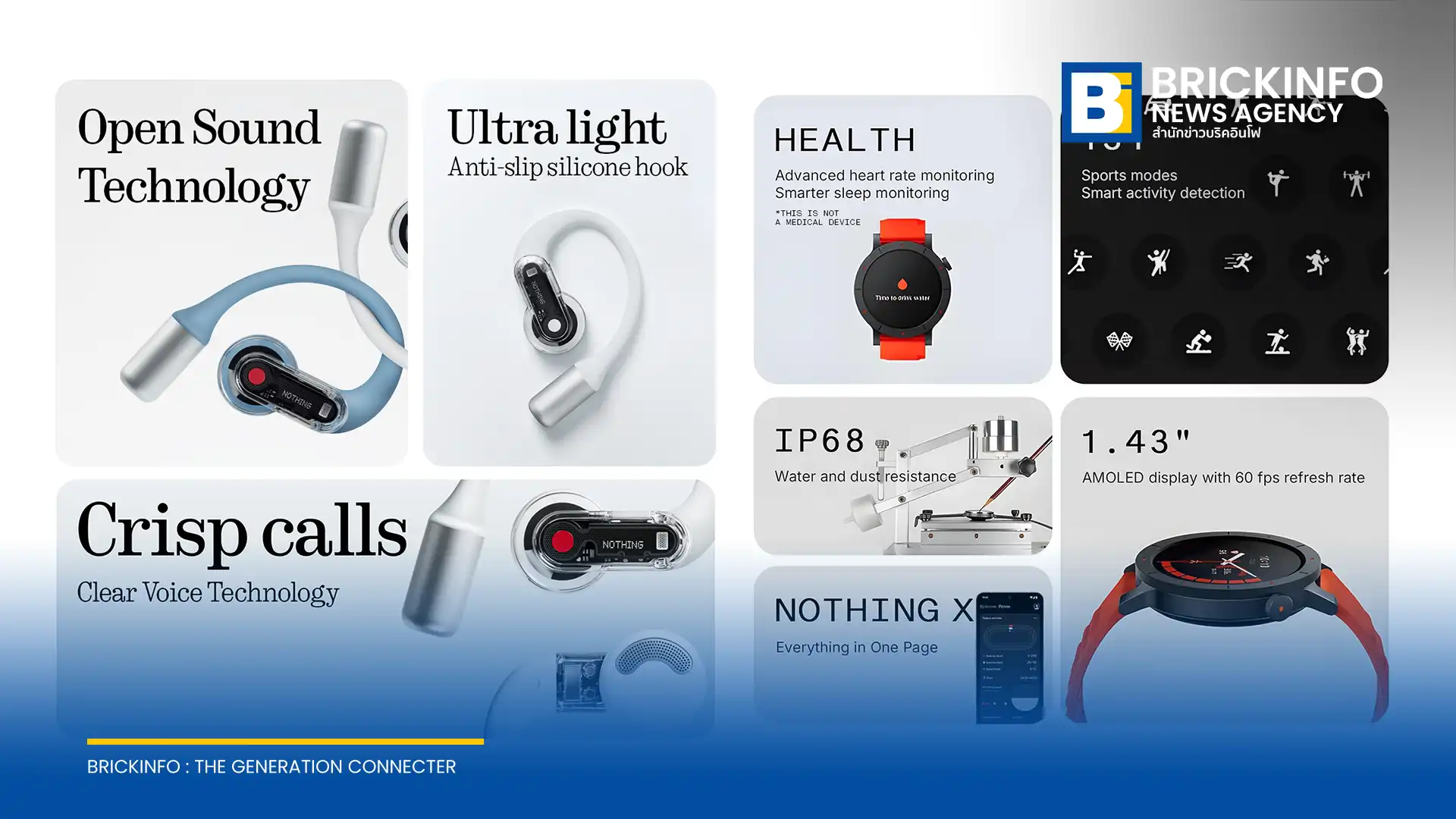 Nothing (นอตติง) เปิดตัวหูฟังไร้สาย Nothing Ear (open) และสมาร์ตวอทช์ CMF Watch 3 Pro ชูฟีเจอร์ AI และ ChatGPT พร้อมโปรโมชันลดสูงสุด 20%