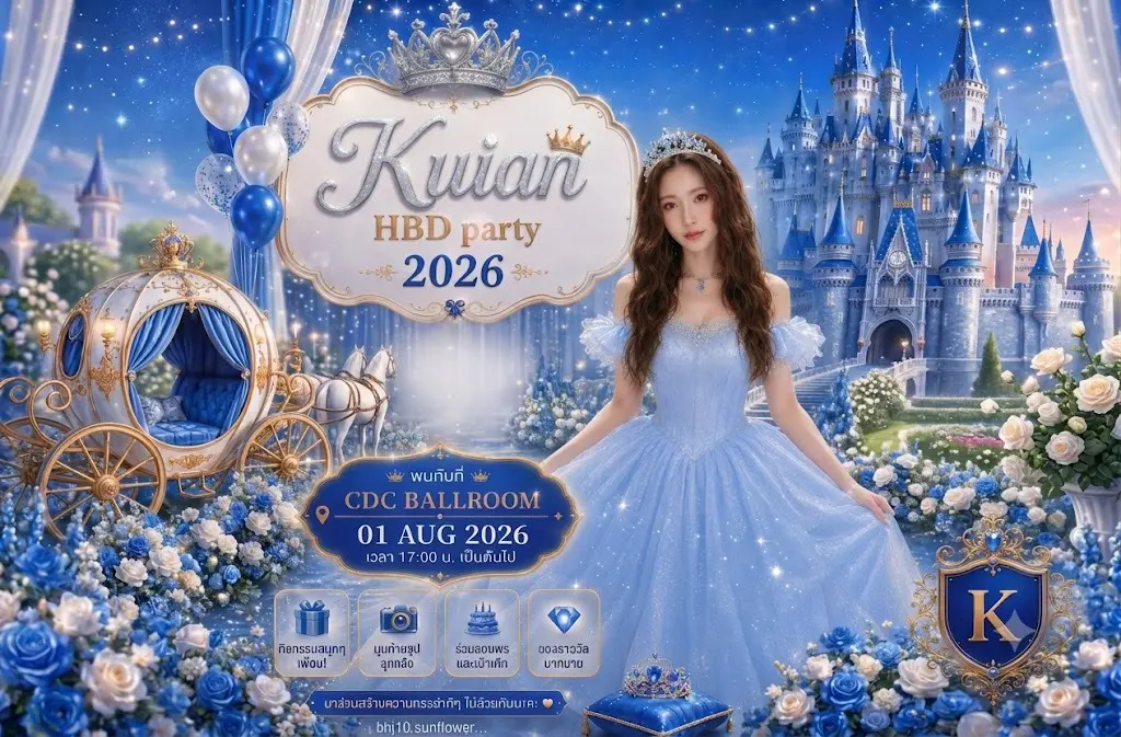 ขุยอัน ครีเอเตอร์ชาวจีน เตรียมจัดงานแฟนมีตติ้ง Kuian HBD Party 2026 วันที่ 1 สิงหาคม 2569 ณ CDC Ballroom พร้อมเปิดขายบัตรเพิ่มอีก 30 ที่นั่ง