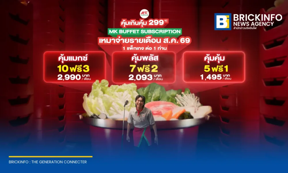 MK Restaurant เปิดตัว MK Buffet Subscription โมเดลเหมาจ่ายรายเดือนรับประทานบุฟเฟต์สุกี้ เริ่มต้น 1,495 บาท ใช้สิทธิ์ได้ตลอดเดือนสิงหาคม 2569