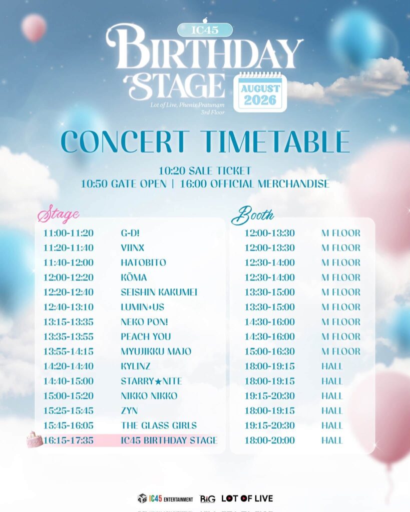 IC45 Birthday Stage 2026 : August