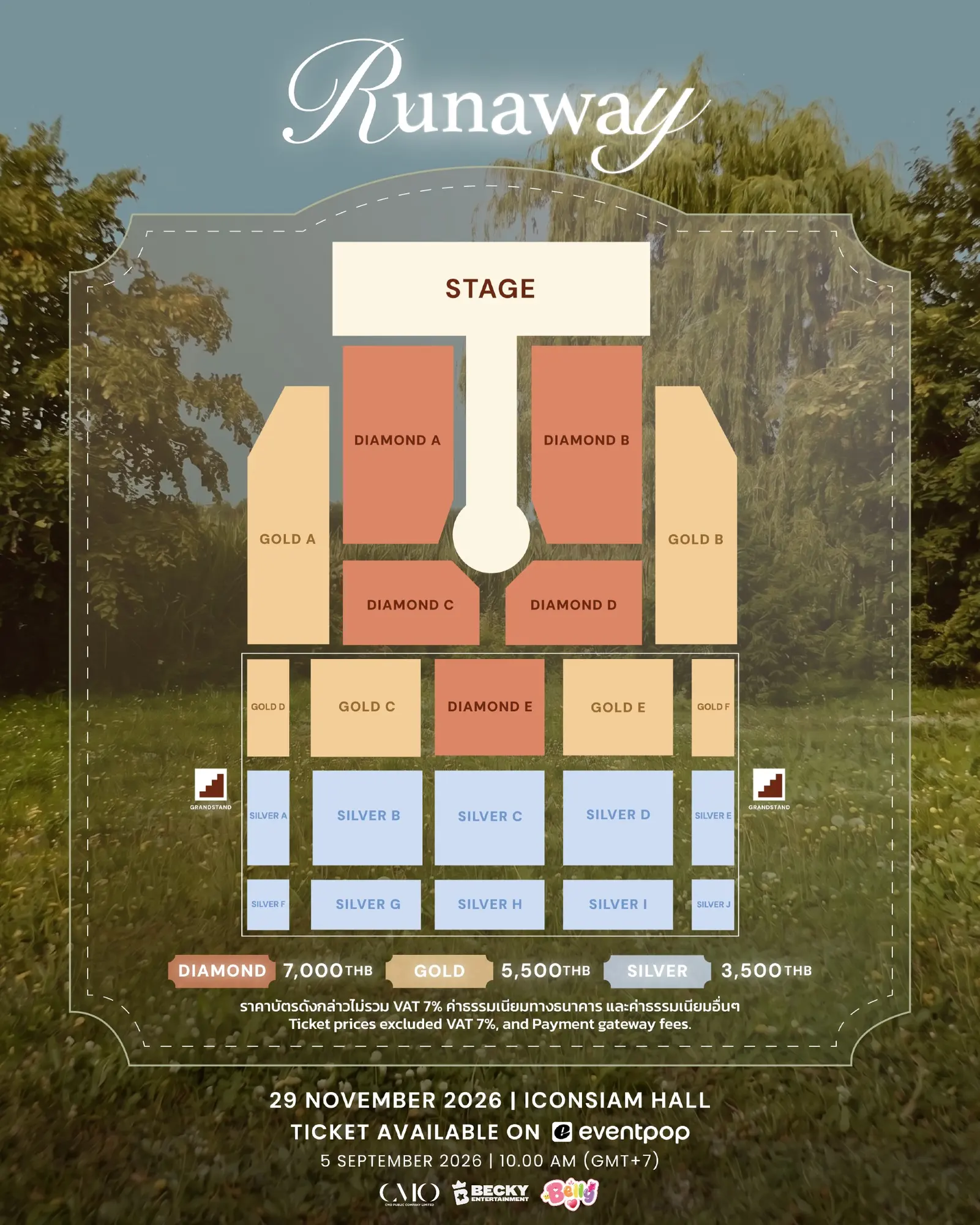 Becky Entertainment เตรียมจัดคอนเสิร์ตเดี่ยว เบ็คกี้ รีเบคก้า ในงาน Runaway Concert 2026 วันที่ 29 พ.ย. นี้ ณ ICONSIAM HALL เปิดจำหน่ายบัตร 5 ก.ย. เป็นต้นไป