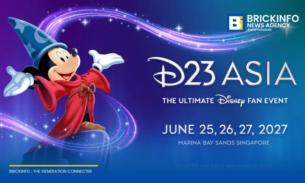 ดิสนีย์ประกาศจัดงาน D23 Asia ครั้งแรกที่มารีนา เบย์ แซนด์ ประเทศสิงคโปร์ วันที่ 25-27 มิถุนายน 2027 เตรียมเปิดจำหน่ายบัตรเข้าชมงานในเดือนพฤศจิกายนนี้
