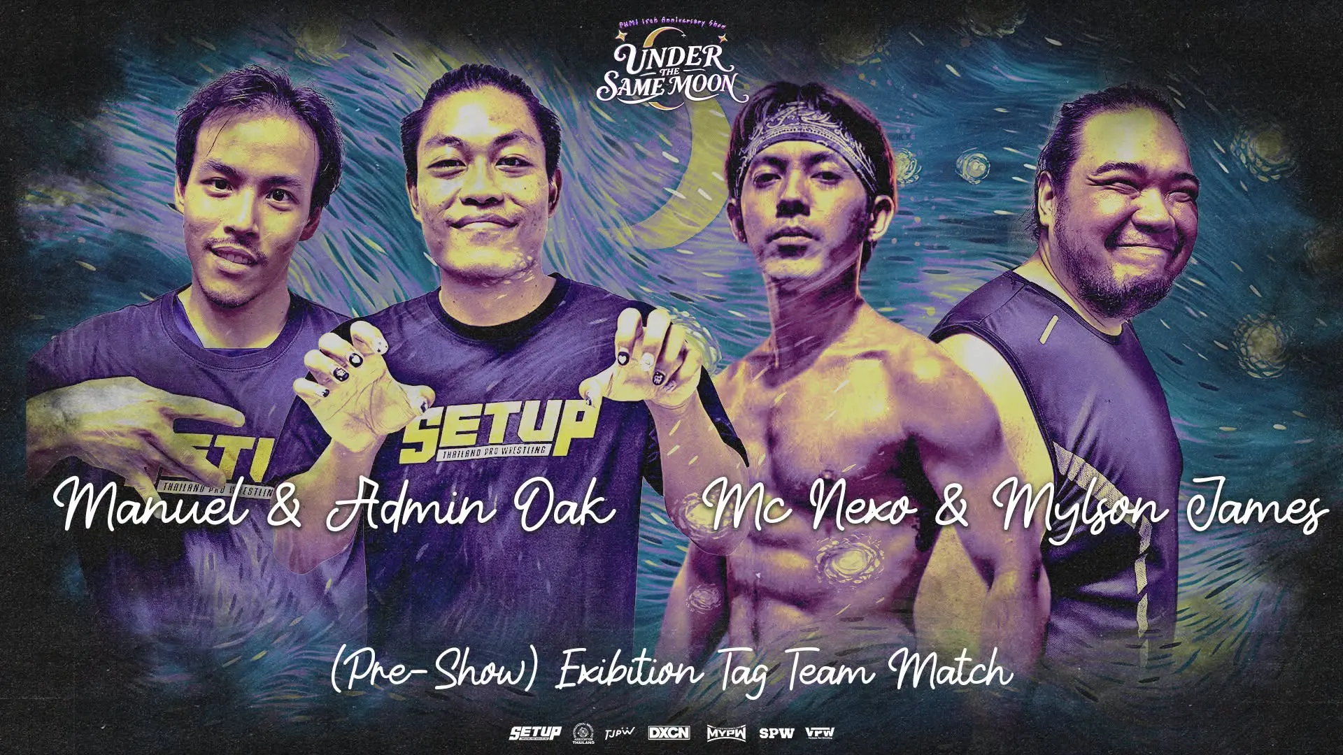 สมาคมมวยปล้ำ SETUP Thailand Pro Wrestling ประกาศจัดศึกใหญ่ UNDER THE SAME MOON ฉลองครบรอบ 15 ปี ปรัชญ์ภูมิ บุณยทัต ในวันที่ 29 สิงหาคม 2026 ณ The Circus Studio