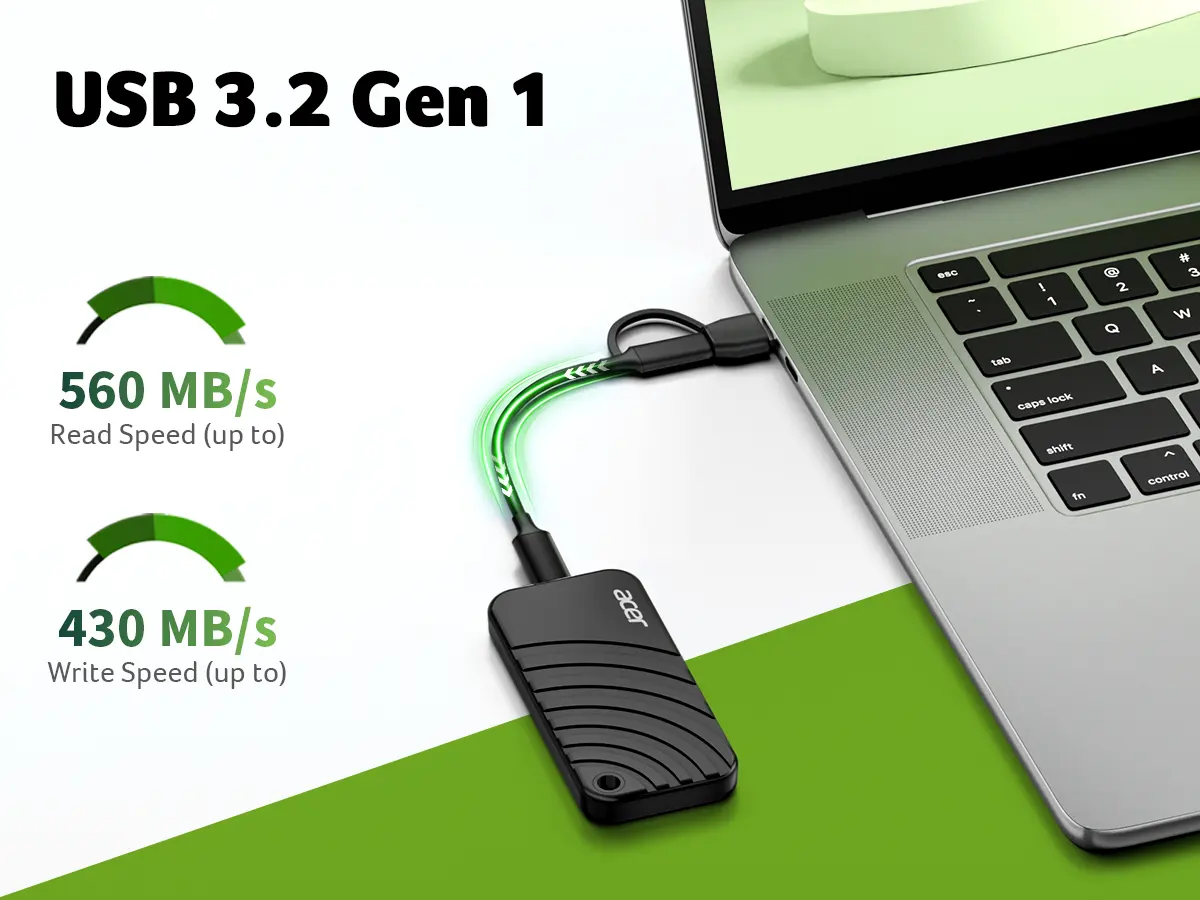 เอเซอร์ เปิดตัว Acer PA100 Portable SSD ไดรฟ์พกพาบาง 9 มม. ความเร็วอ่านสูงสุด 560 MB/s ความจุสูงสุด 2 TB พร้อมสาย 2-in-1 รับประกัน 3 ปี