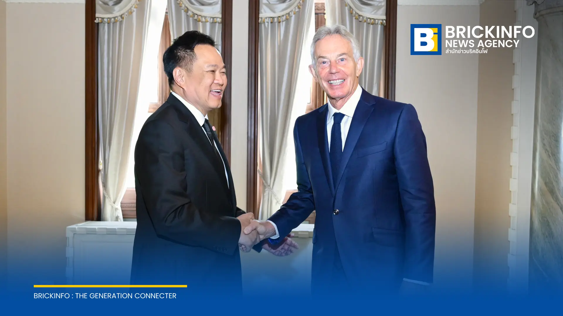 นายกฯ อนุทิน ชาญวีรกูล หารือ เซอร์ โทนี่ แบลร์ ผู้บริหาร TBI ร่วมขับเคลื่อนเศรษฐกิจดิจิทัล อุตสาหกรรม AI ดาต้าเซ็นเตอร์ และหนุนไทยเข้าเป็นสมาชิก OECD ปี 2571