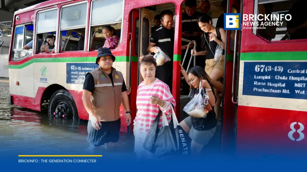 ขสมก. ตรวจสภาพรถรับวันทำงานปกติ จัดรถธรรมดาลุยน้ำท่วมแทนรถปรับอากาศชานต่ำ