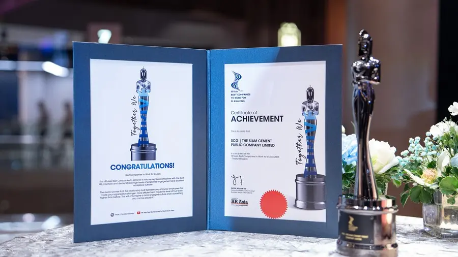 เอสซีจี (SCG) รับรางวัล Best Companies to Work for in Asia 2026 จาก HR Asia ผ่านผลประเมินสำรวจ Total Engagement Assessment Model (TEAM) ครอบคลุม 14 ประเทศในภูมิภาค