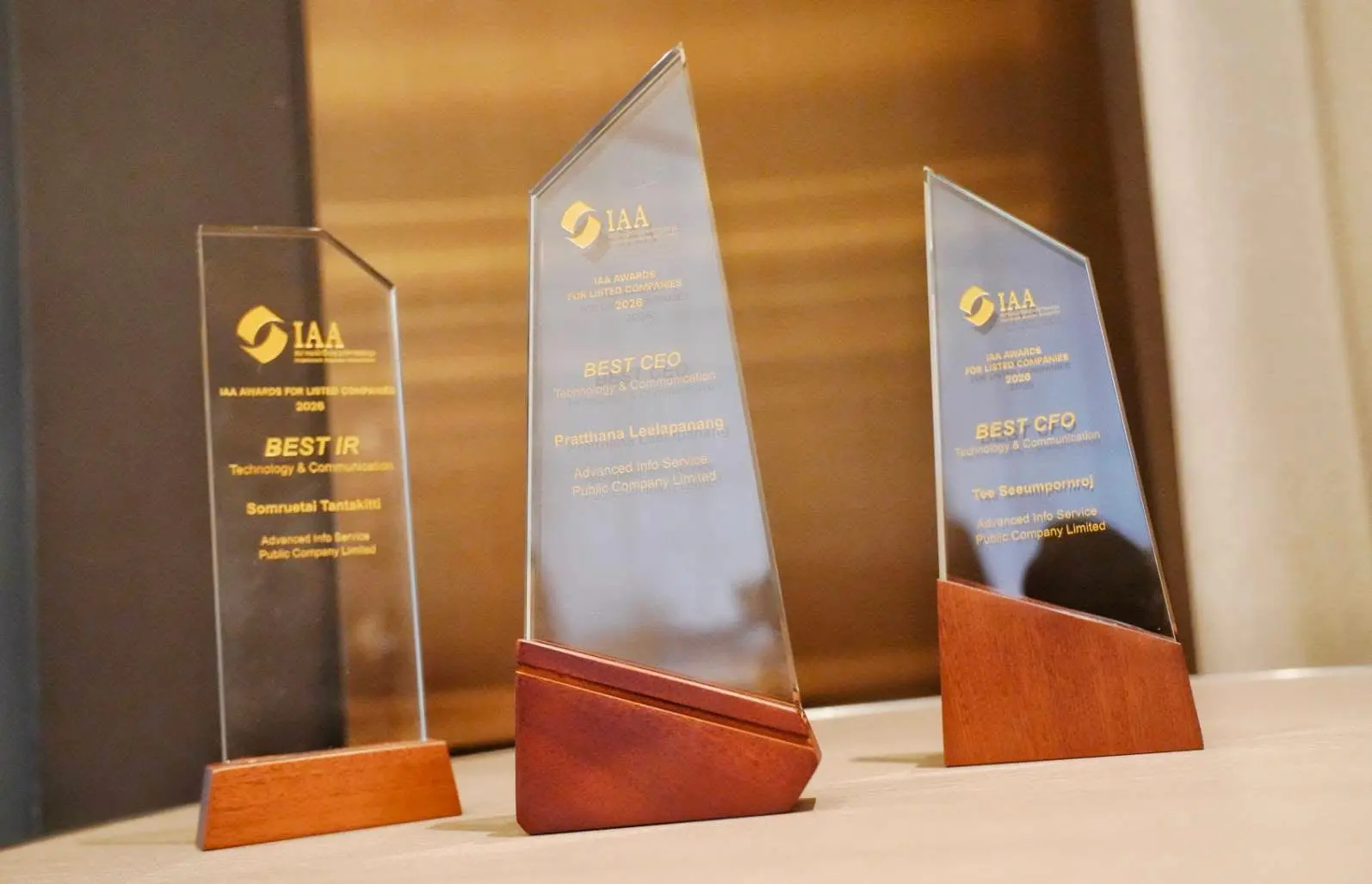 AIS คว้า 3 รางวัลกลุ่มเทคโนโลยีและสื่อสาร จากเวที IAA Awards for Listed Companies 2026 ต่อเนื่องเป็นปีที่ 6 จากผลโหวตของนักวิเคราะห์และผู้จัดการกองทุน