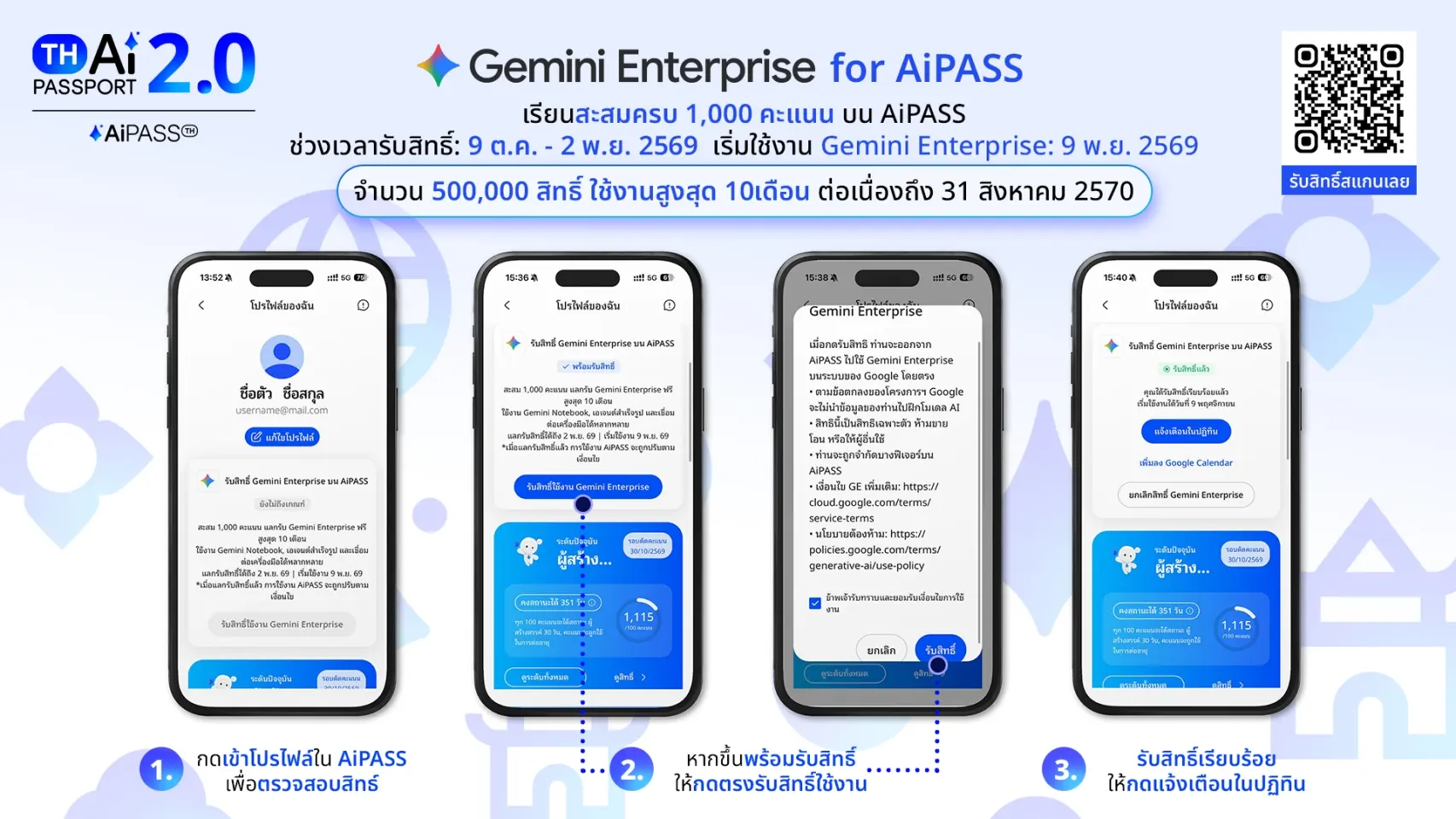 Human Intelligence จับมือ Google มอบสิทธิ์ Gemini Enterprise สำหรับผู้เรียนบน AiPASS ฟรี 500,000 สิทธิ์ นานสูงสุด 10 เดือน เตรียมพบ Gemini 4 Argon