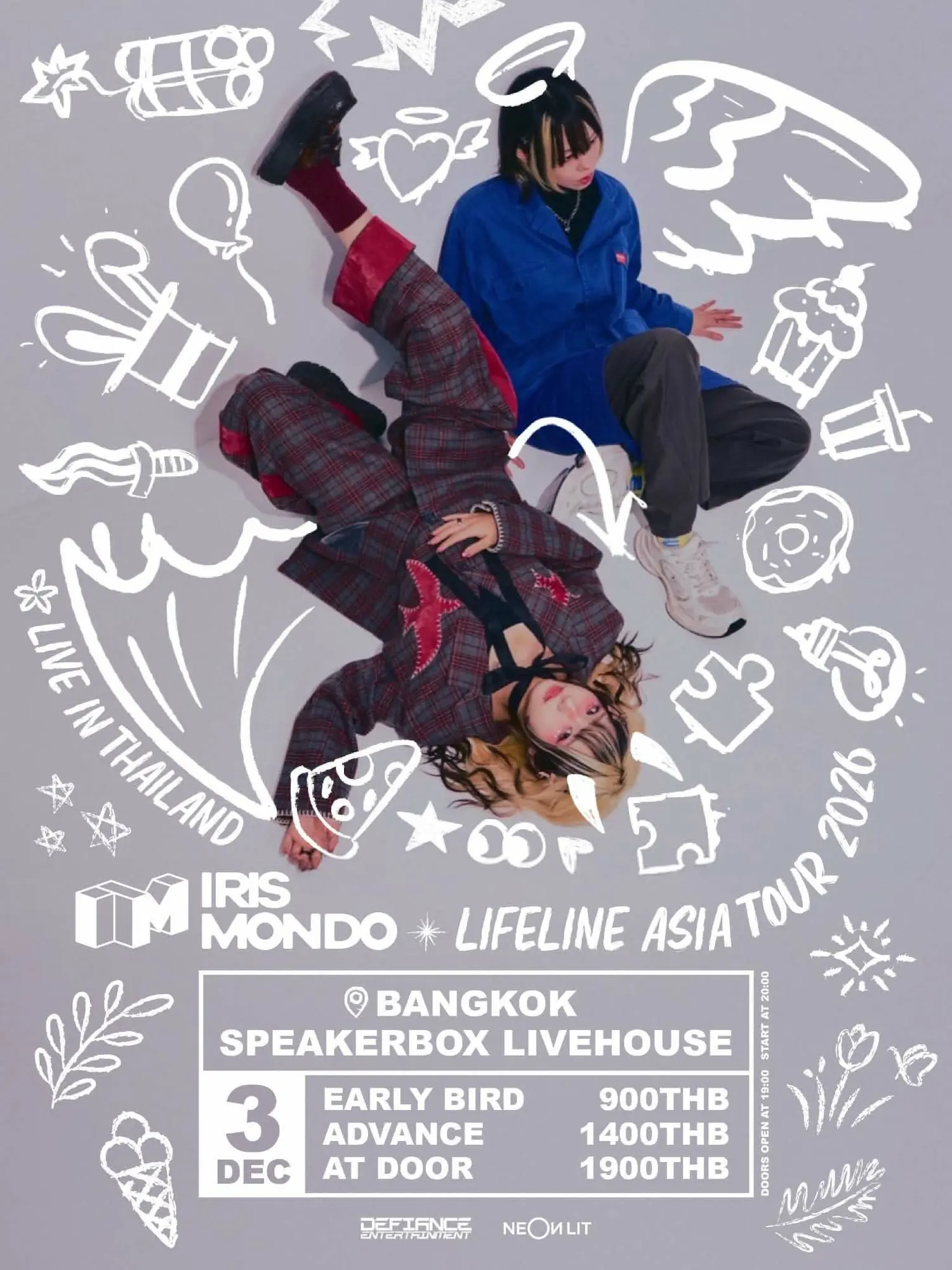 Defiance Entertainment และ Neon Lit ดึง IRIS MONDO ร็อกดูโอจากญี่ปุ่น จัดคอนเสิร์ต IRIS MONDO LIFELINE ASIA TOUR 2026 in Bangkok วันที่ 3 ธ.ค. นี้ ณ SPEAKERBOX