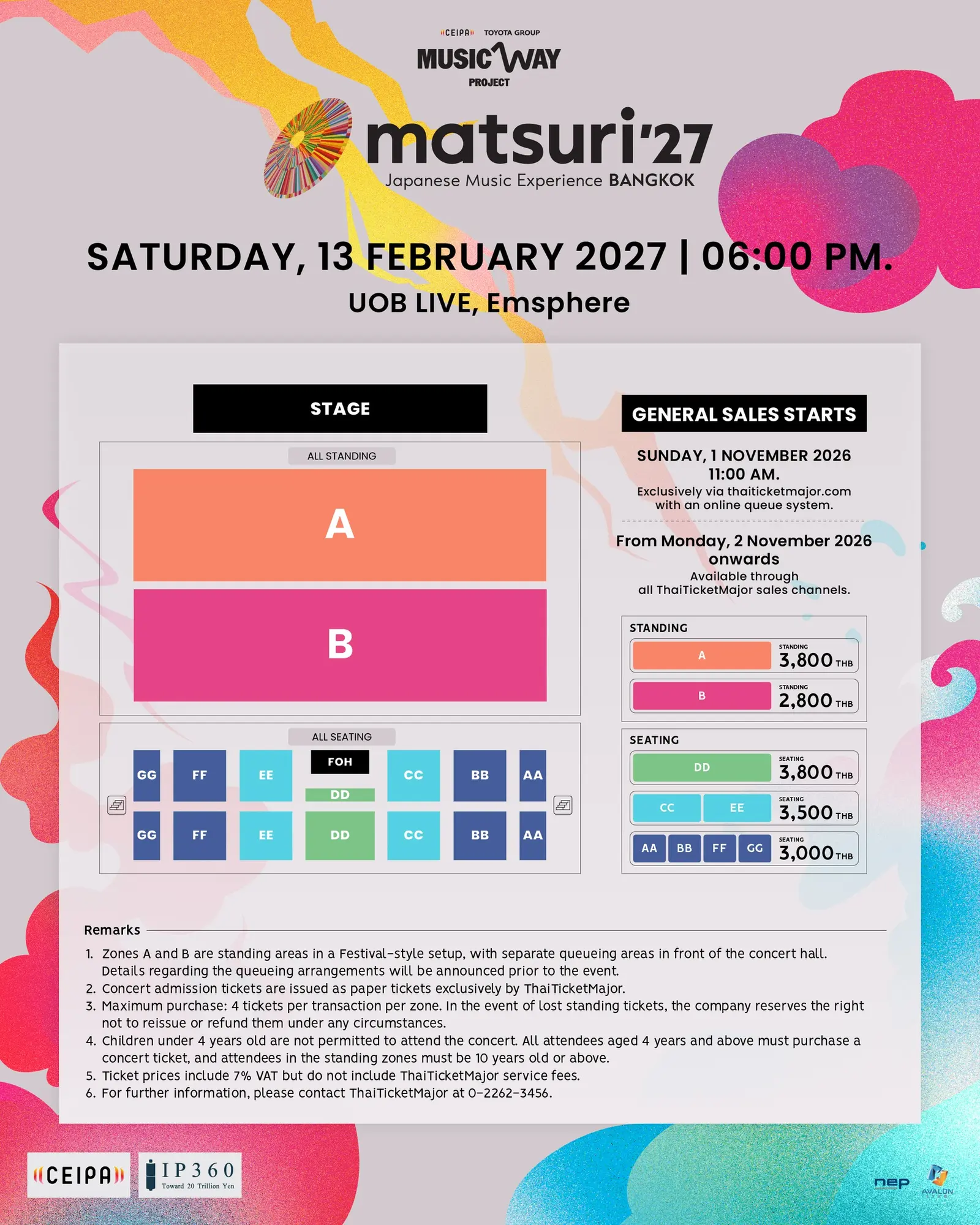 โปสเตอร์เทศกาลดนตรี matsuri 27 Japanese Music Experience BANGKOK