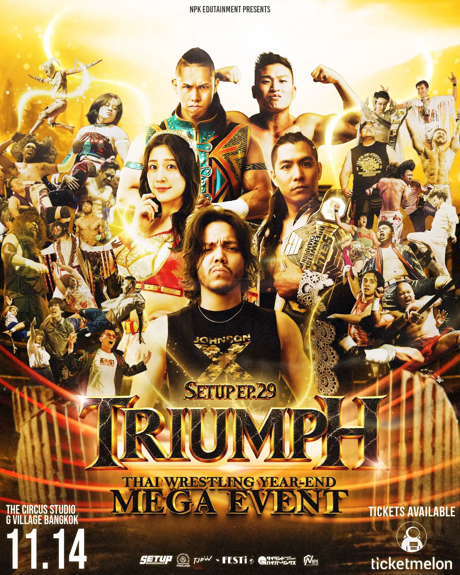 สมาคมมวยปล้ำ SETUP Thailand Pro Wrestling เตรียมจัดศึกใหญ่ส่งท้ายปี 2026 รายการ SETUP EP.29 TRIUMPH วันที่ 14 พฤศจิกายนนี้ ที่ The Circus Studio กรุงเทพฯ